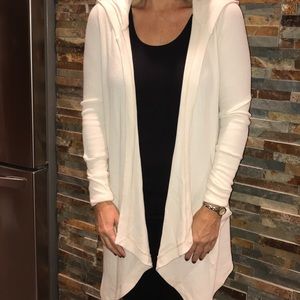 Draped Waffle Knit Thermal Sweater Size Small